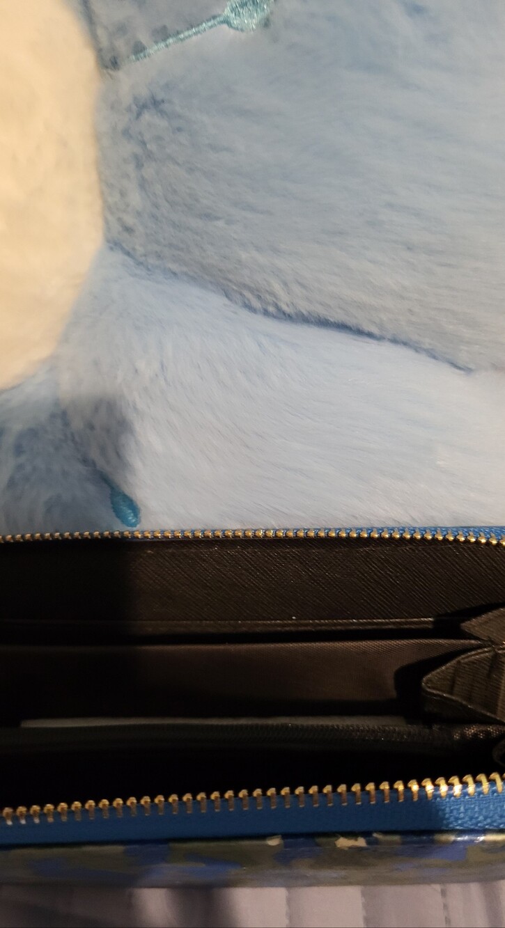Blue Multi Color Zip Wallet - Picture 2 of 2
